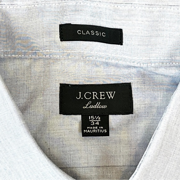 J. Crew Mens Classic Ludlow Button Down Shirt. Light Blue Size 15 1/2 - 34 #1212 - Picture 5 of 5